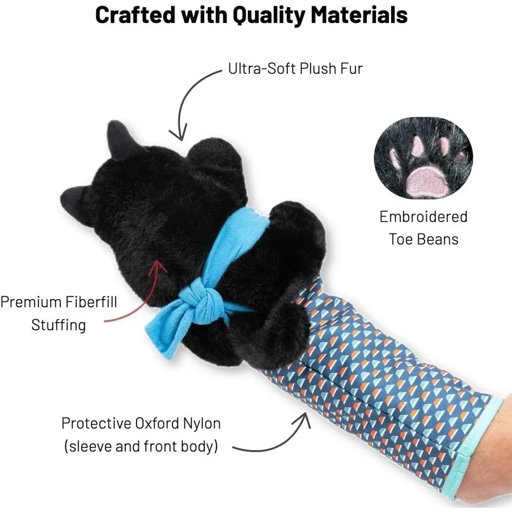 CATSUMO Cat Wrestling Glove Puppet Play Toy Kitty Durable Hand Mitt w/Catnip